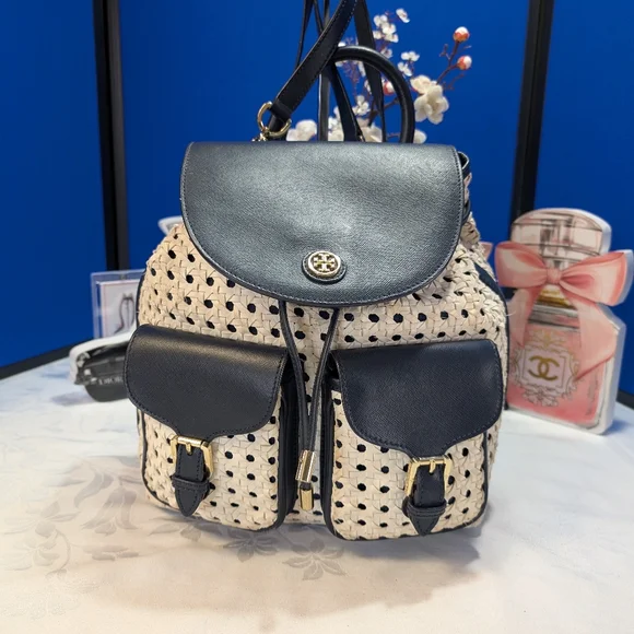 Tory Burch | Bags | Tory Burch Navy And White Woven And  display picture 2
